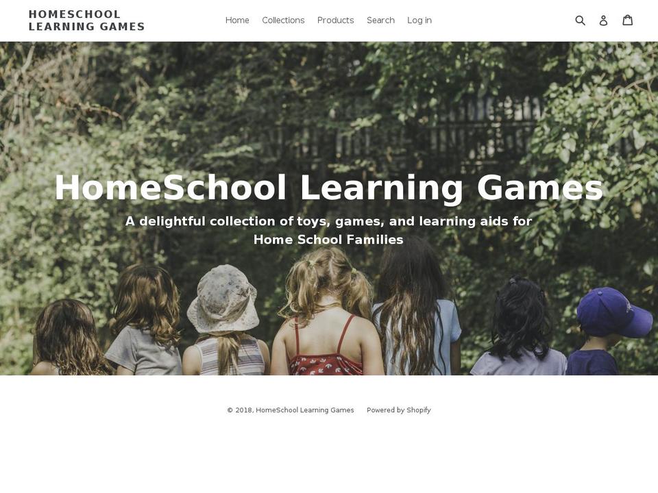 homeschoollearninggames.com — Shopify storefront screenshot