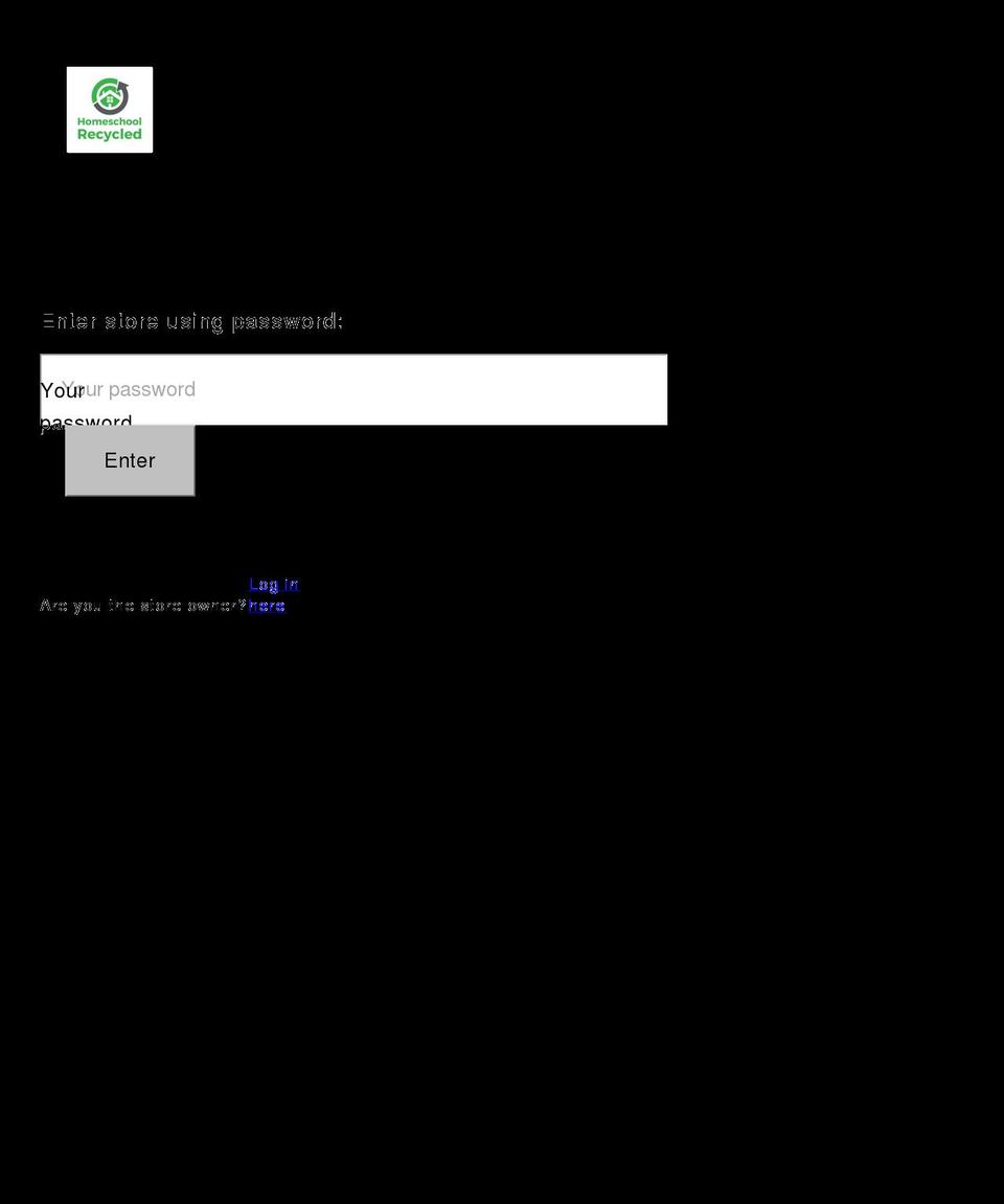homeschoolrecycled.com shopify website screenshot