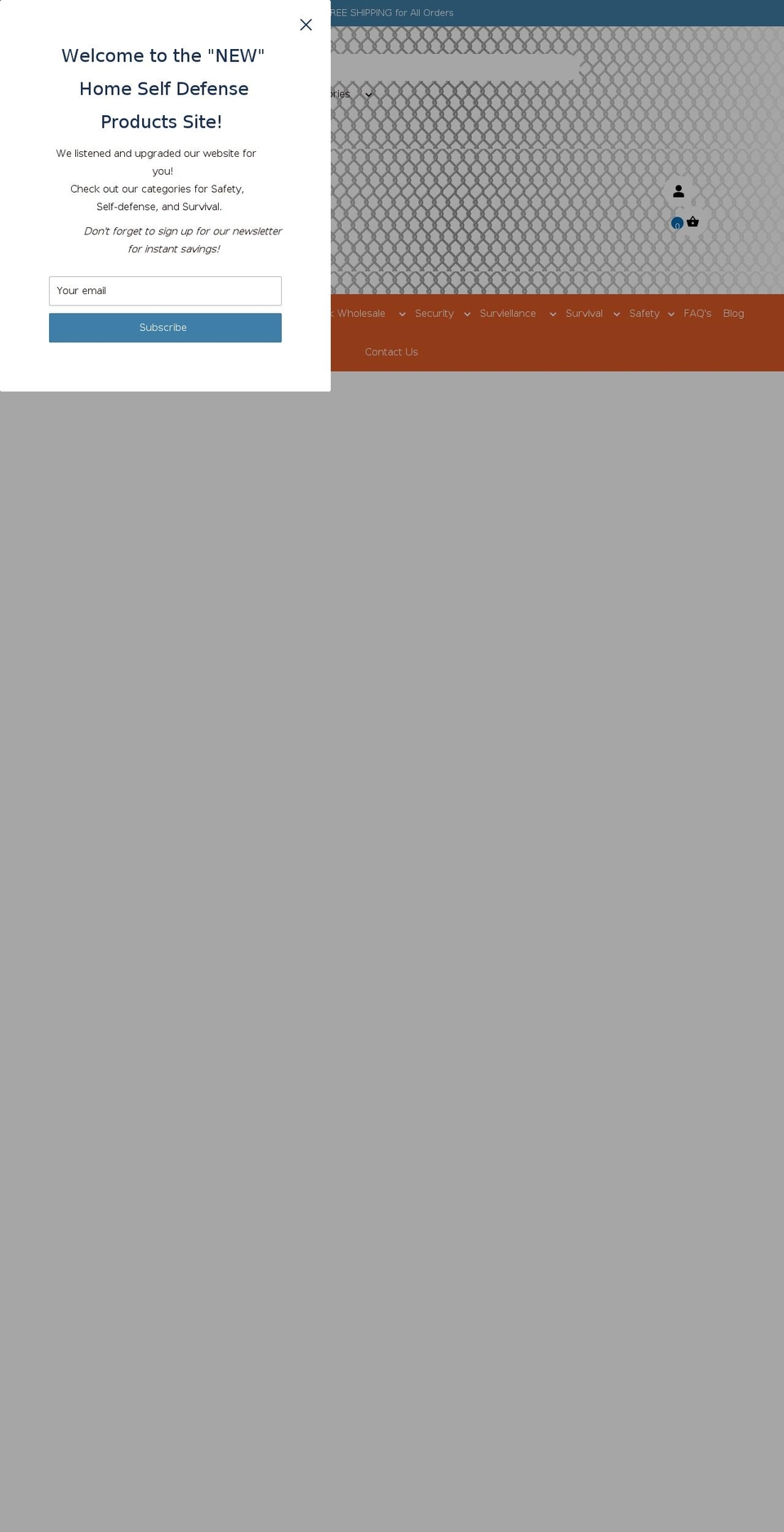 homeselfdefenseproducts.com shopify website screenshot