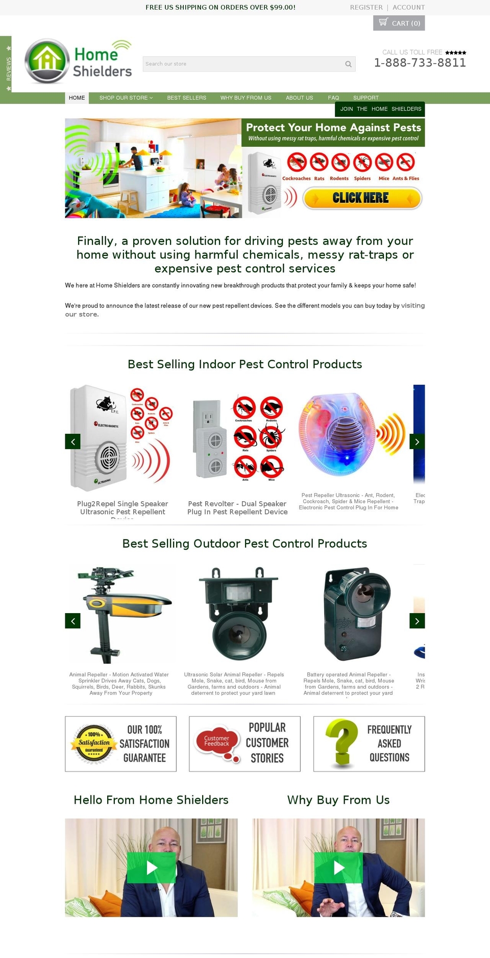 homeshielders.com shopify website screenshot