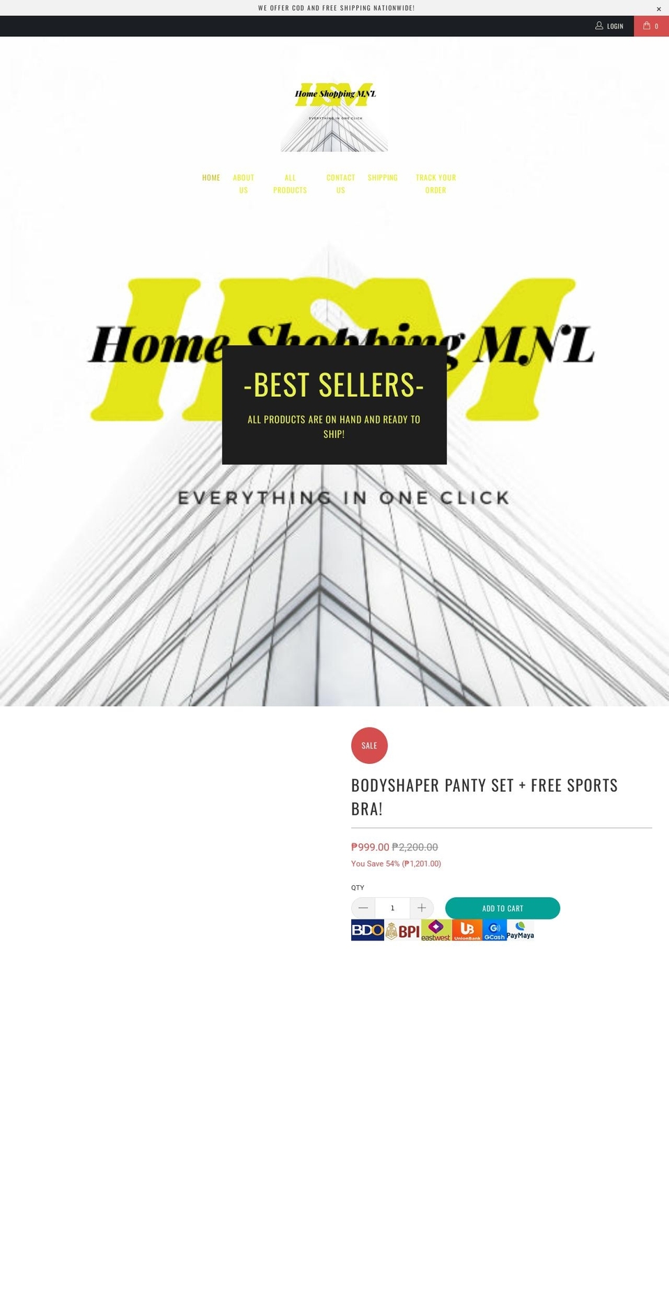 homeshoppingmnl.com shopify website screenshot