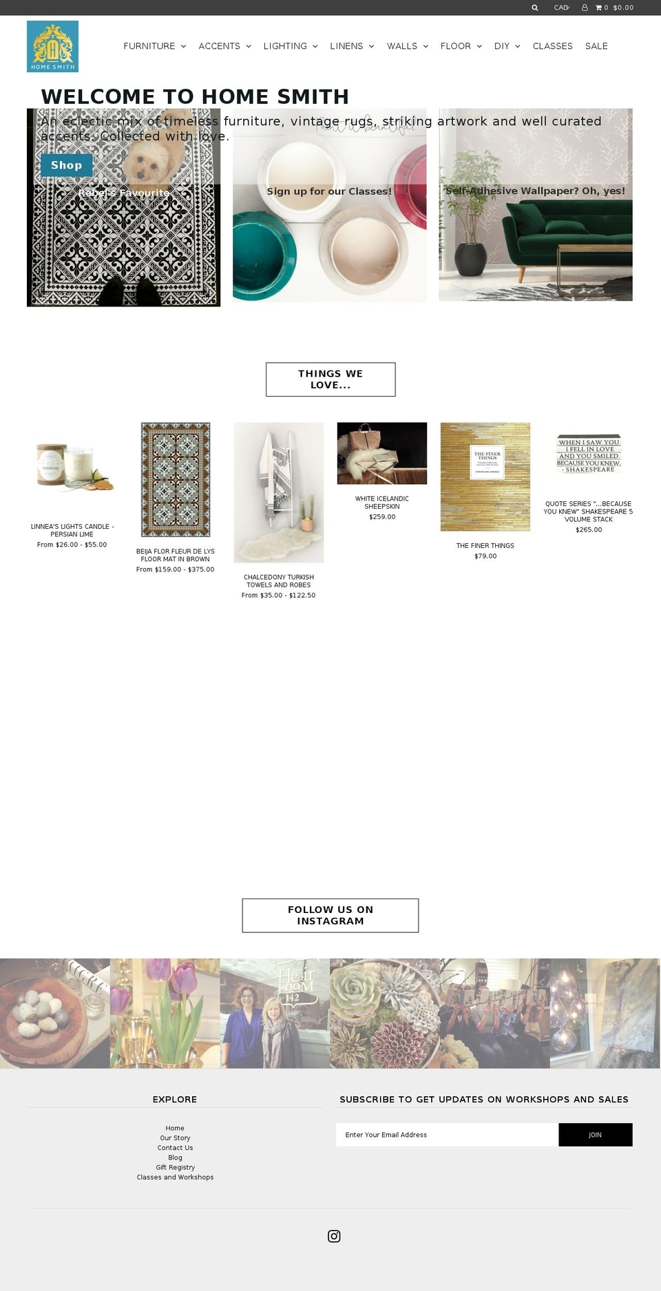 homesmithhouse.com shopify website screenshot