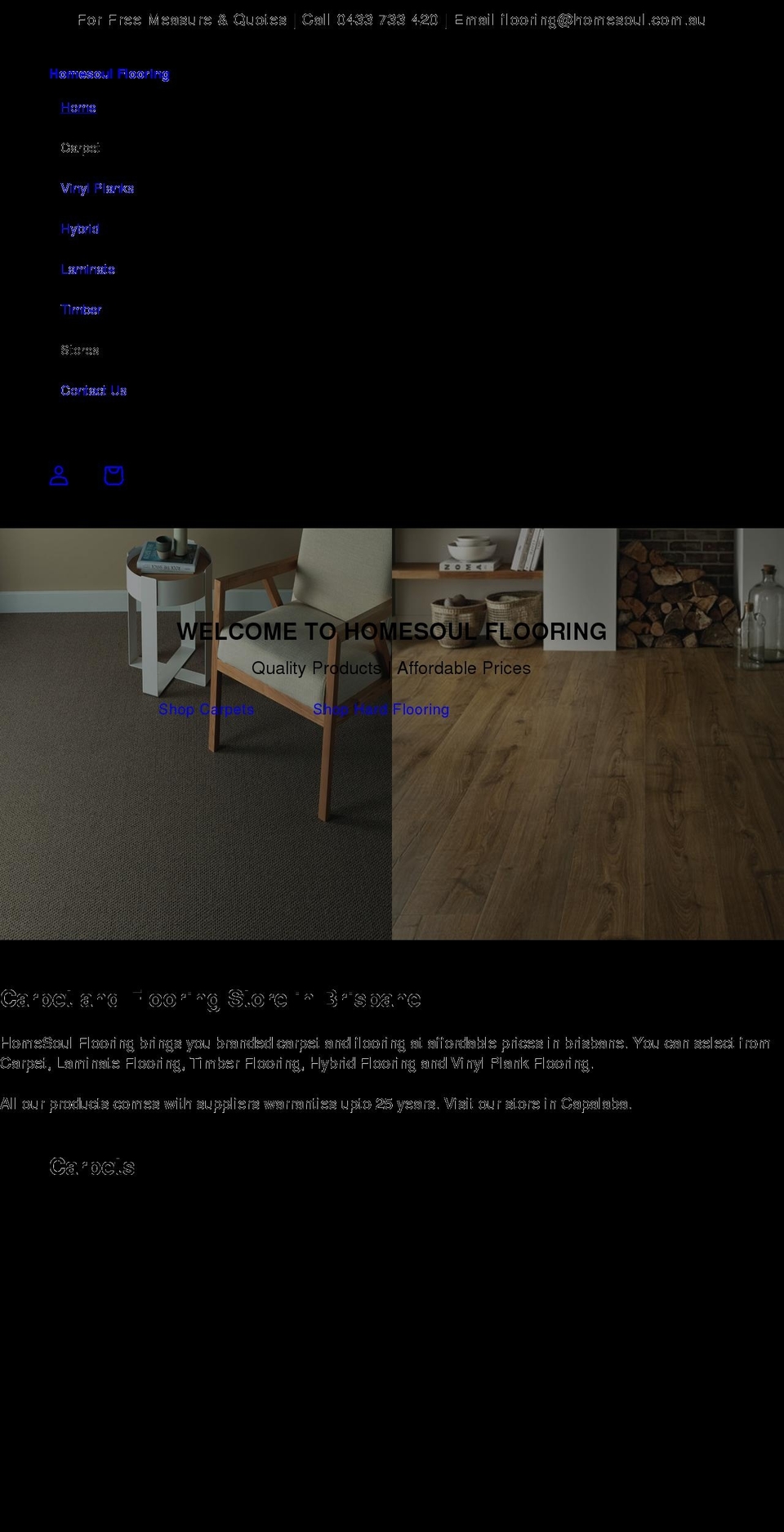 homesoulflooring.com.au shopify website screenshot