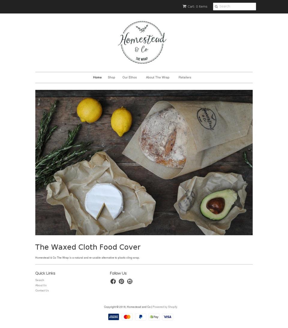 homesteadandco.com — Shopify storefront screenshot