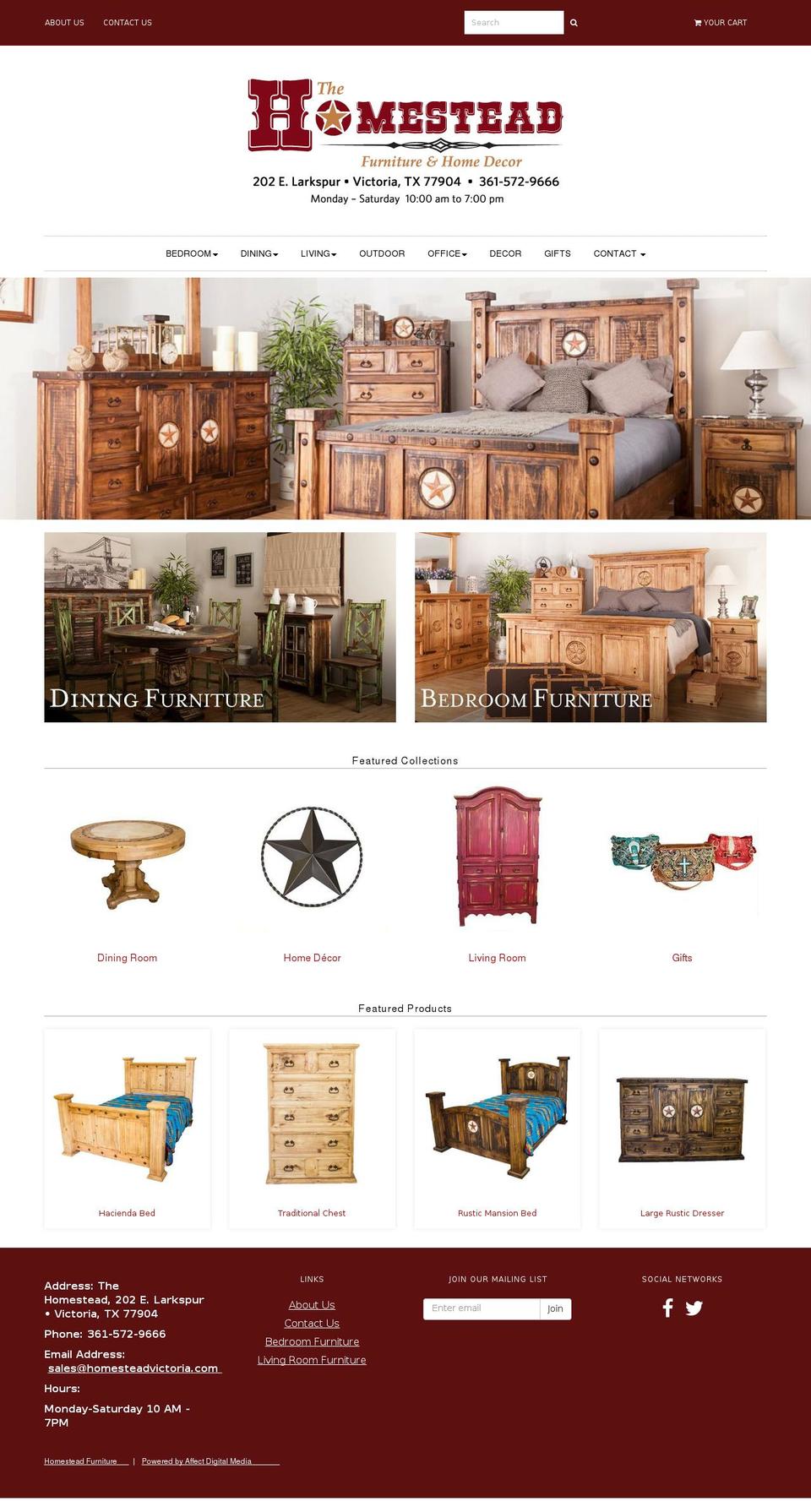 homesteadvictoria.com shopify website screenshot