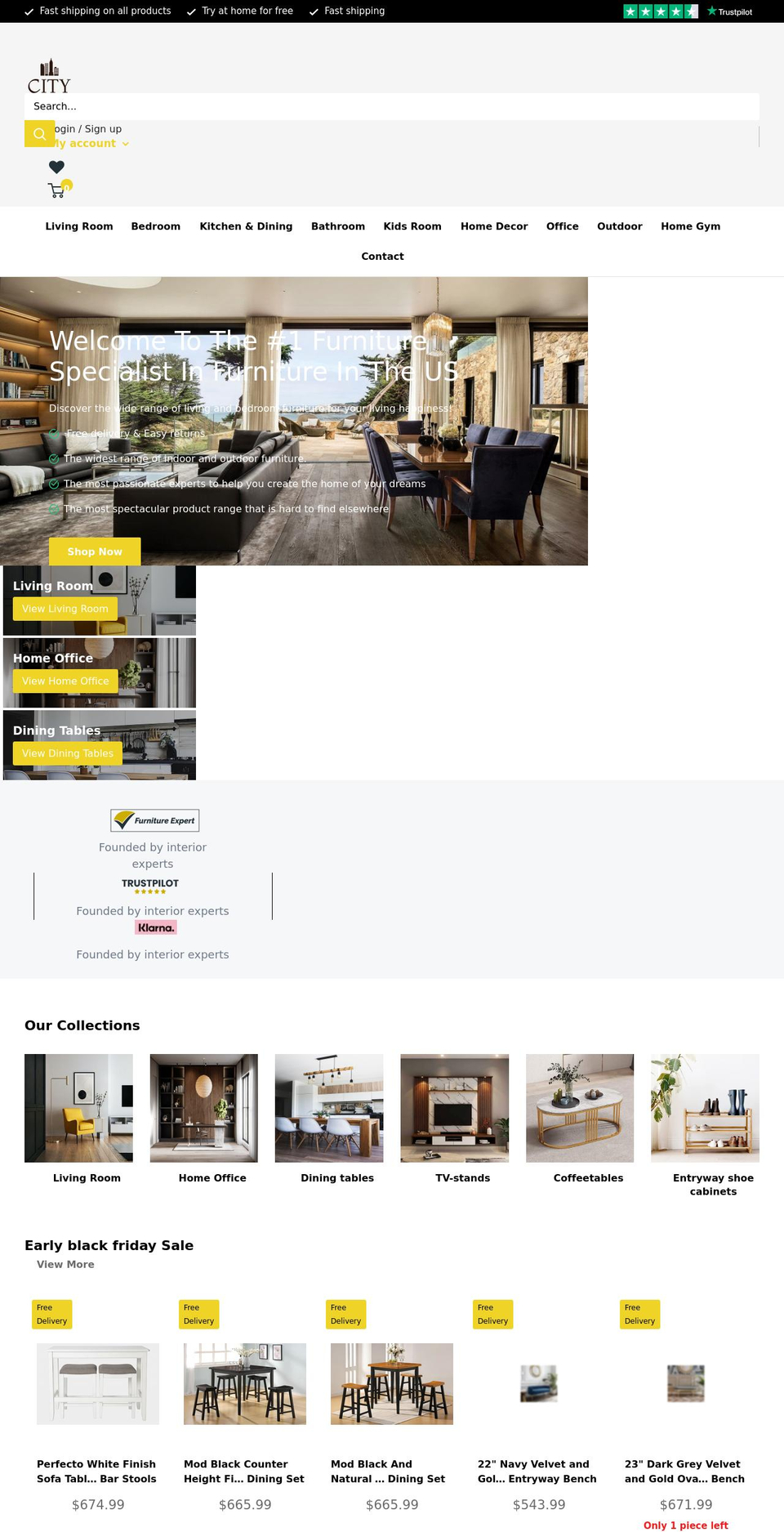 homestorecity.com shopify website screenshot