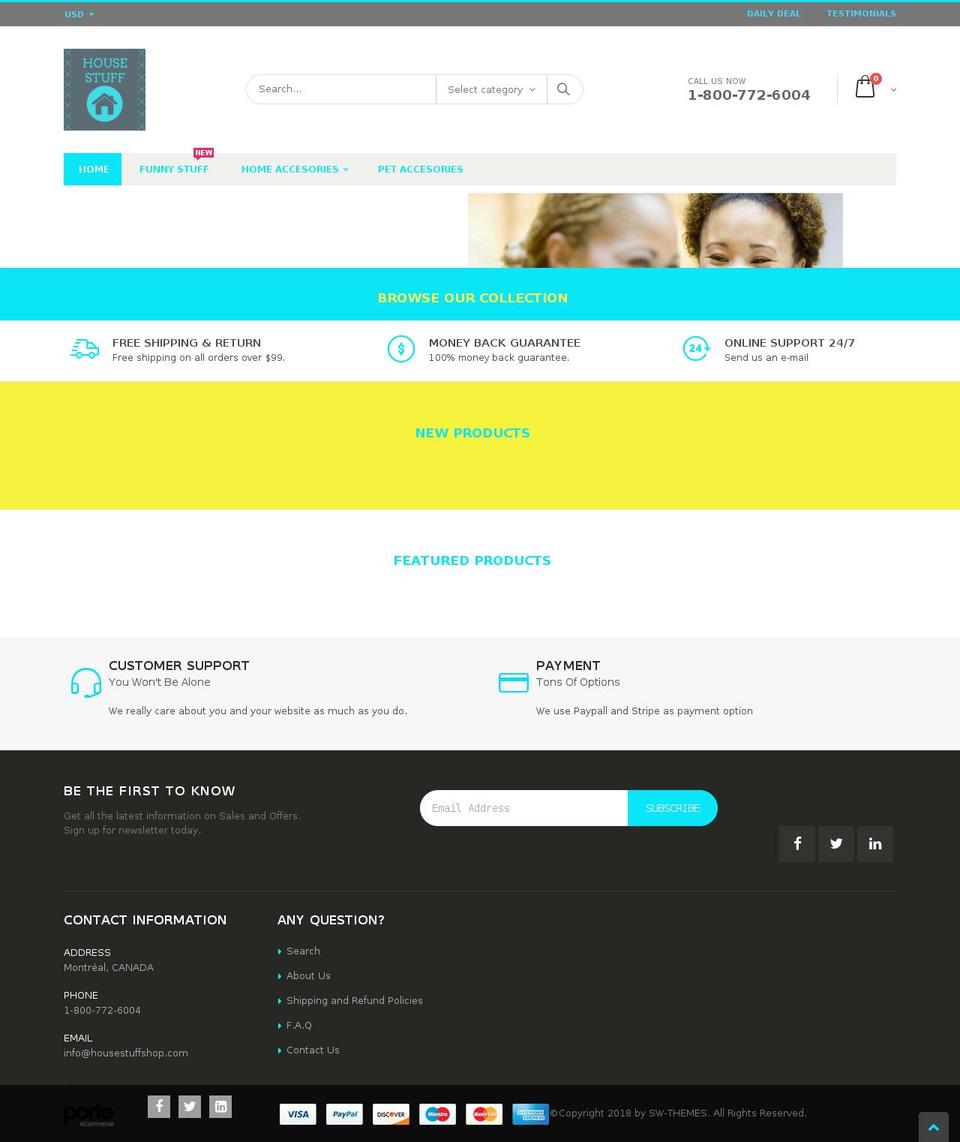 homestuff.store shopify website screenshot