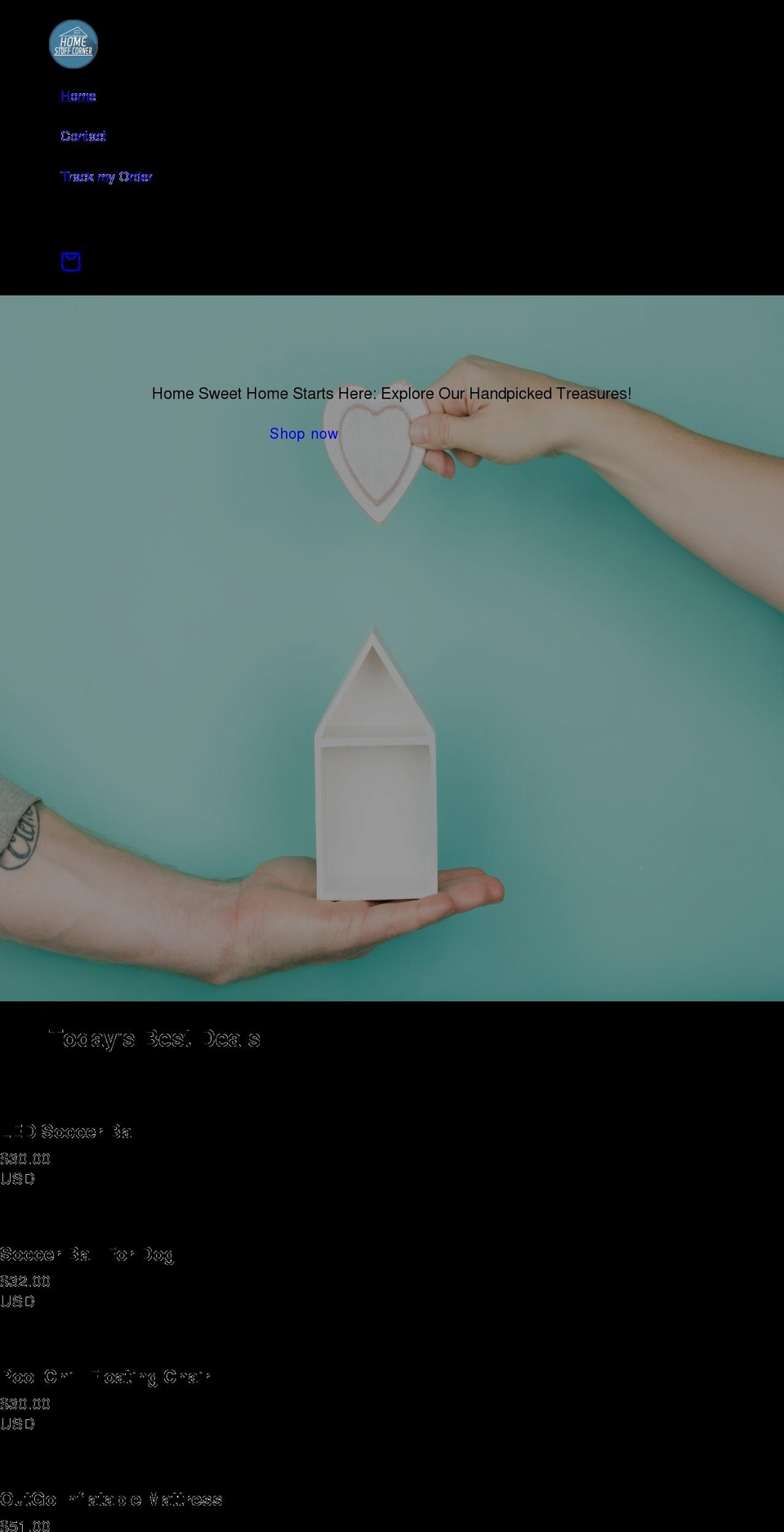 homestuffcorner.com — Shopify storefront screenshot