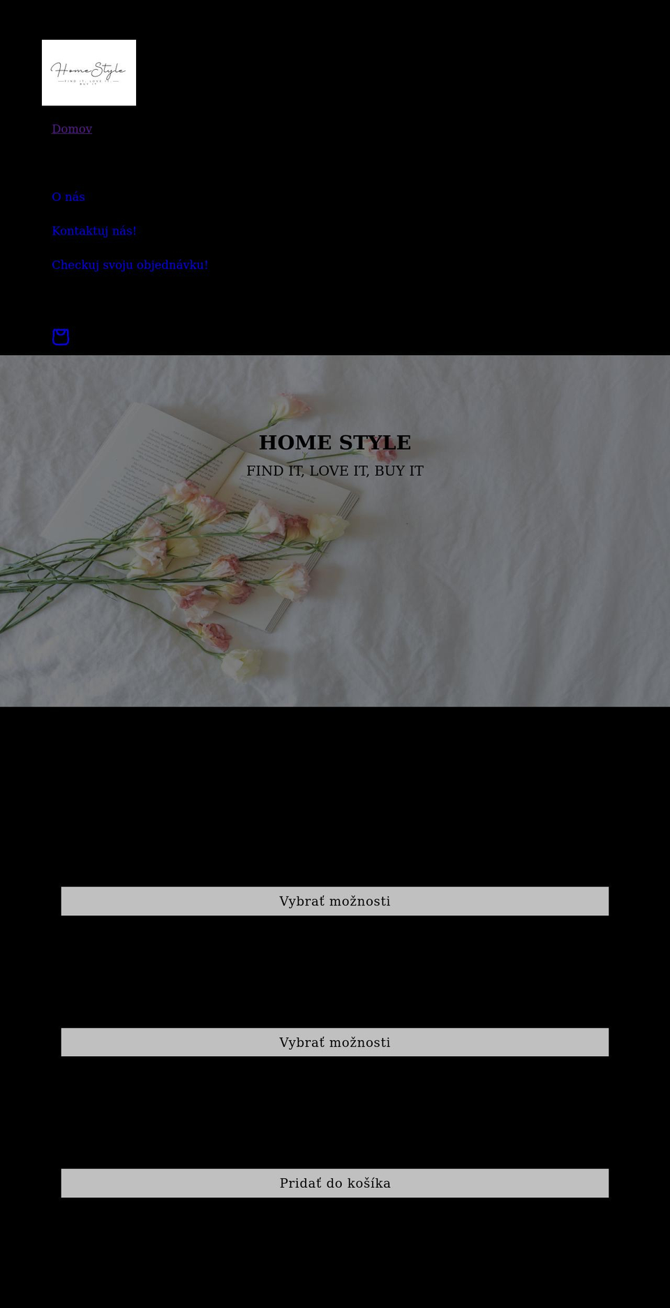 homestyle.sk shopify website screenshot