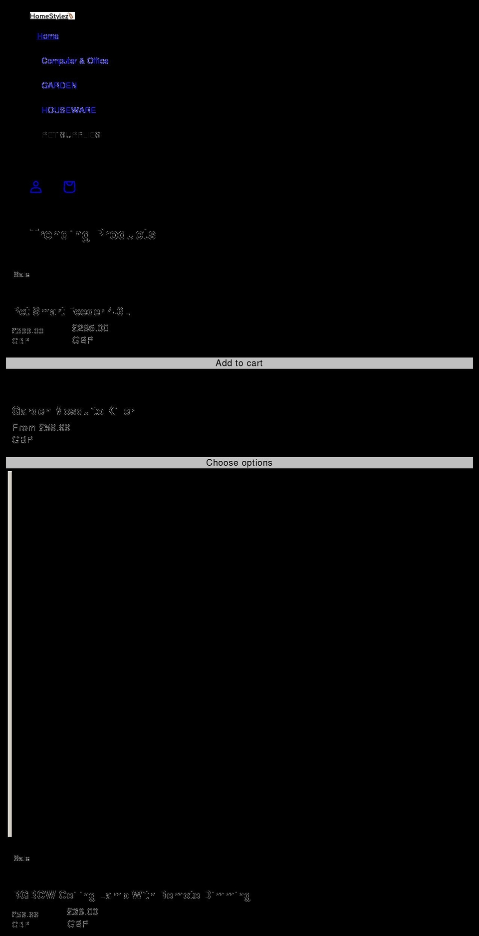 homestylz.net shopify website screenshot