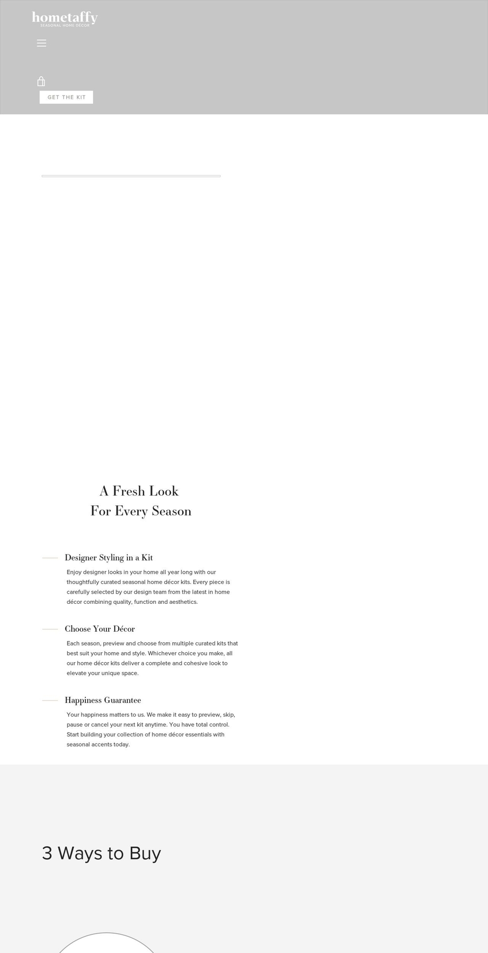 hometaffy.com shopify website screenshot