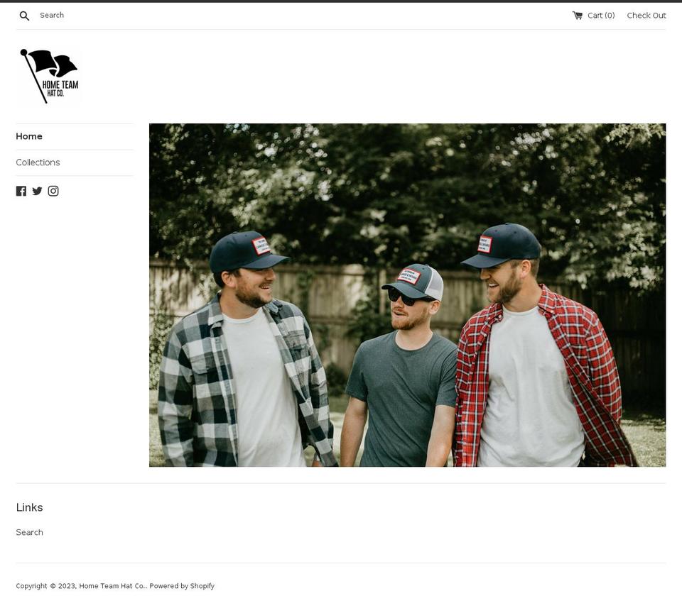 hometeamhat.com shopify website screenshot