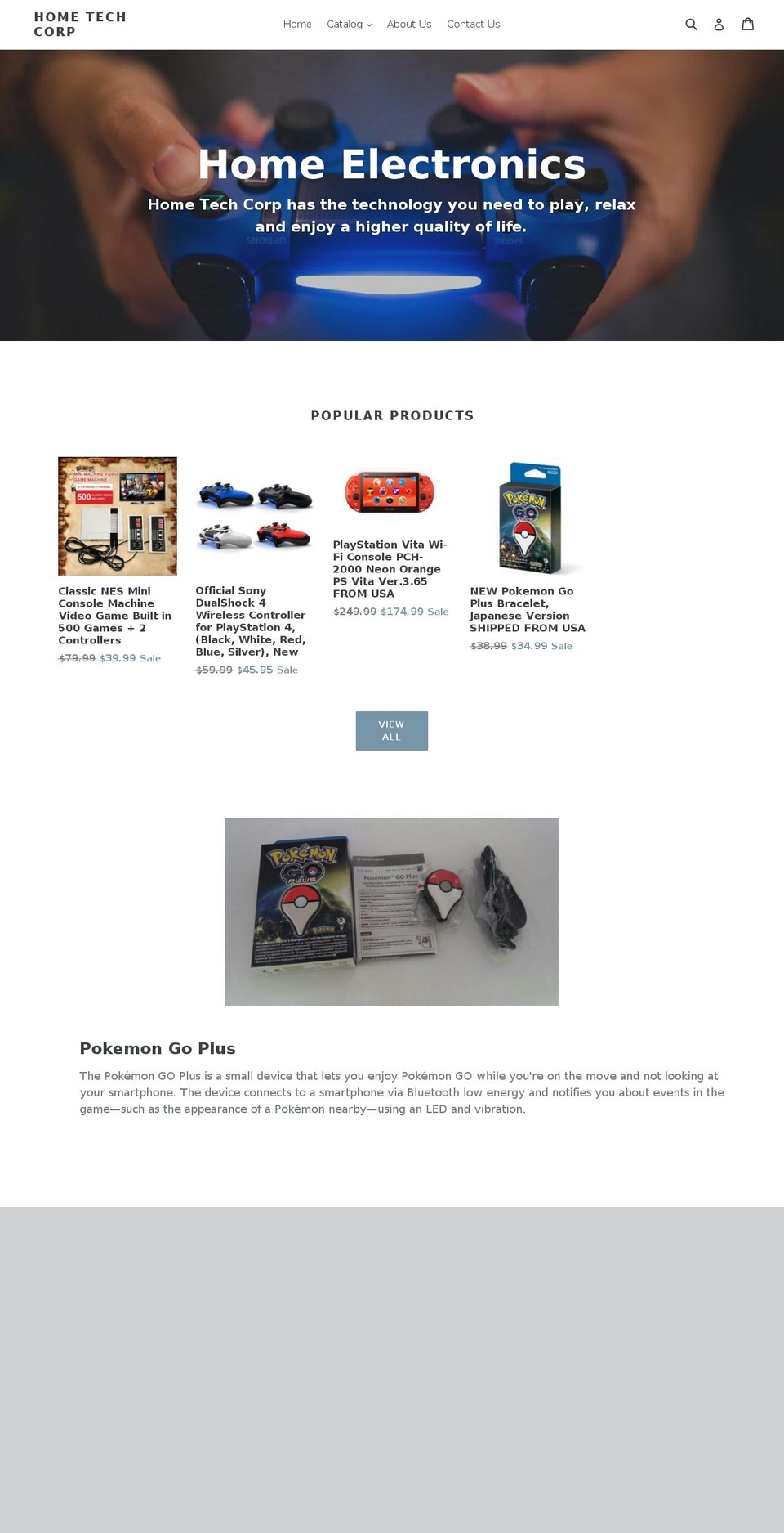 hometechcorp.com shopify website screenshot