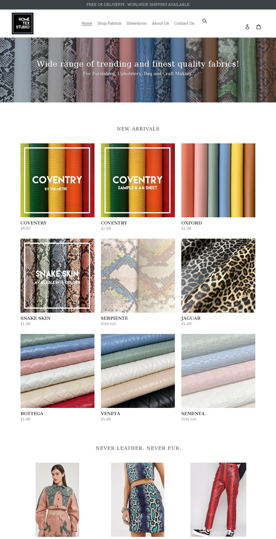 hometexstudio.com shopify website screenshot