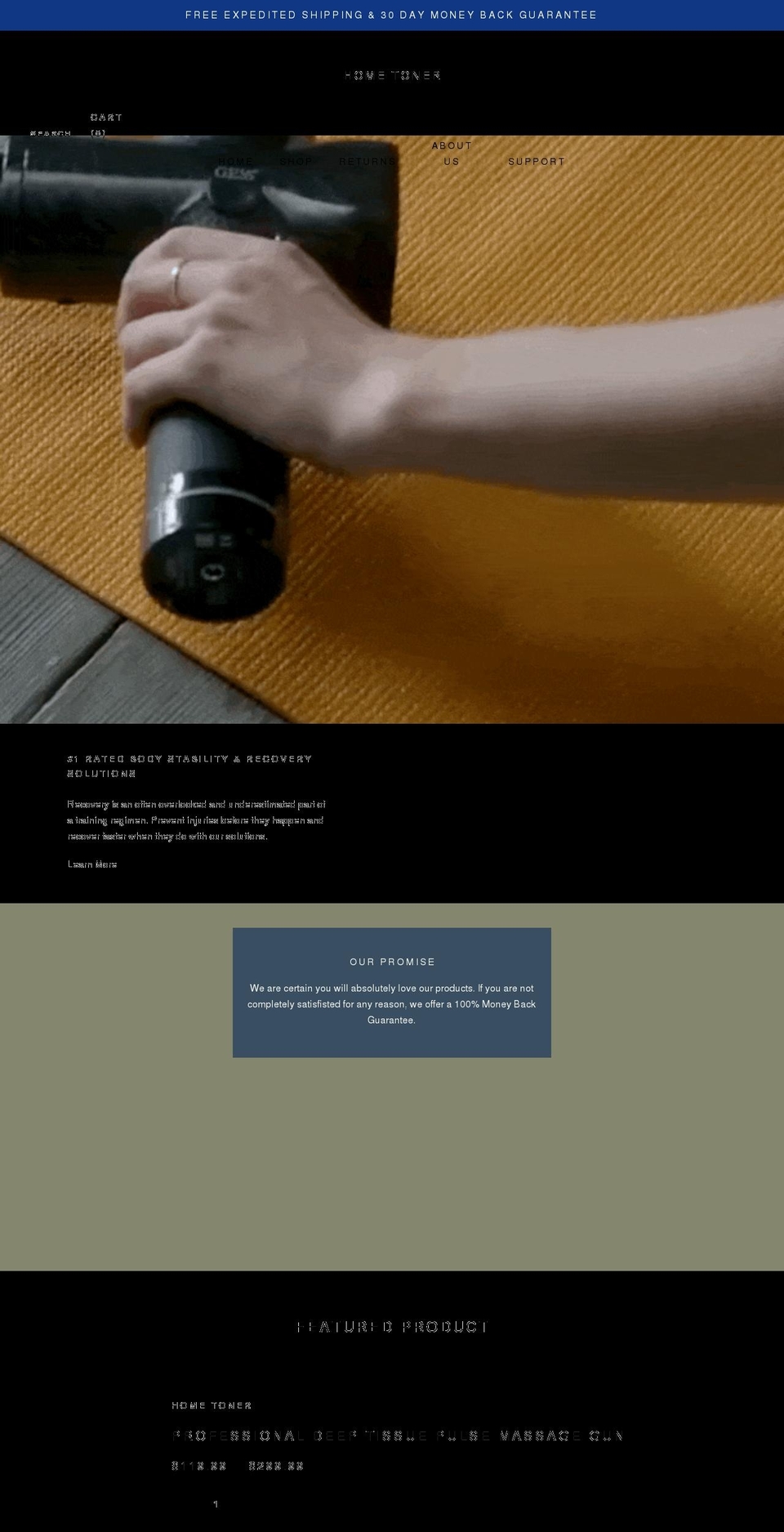 hometoner.com shopify website screenshot