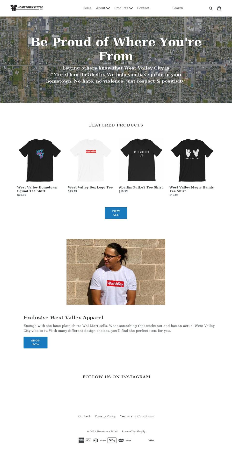 hometownfitted.com — Shopify storefront screenshot
