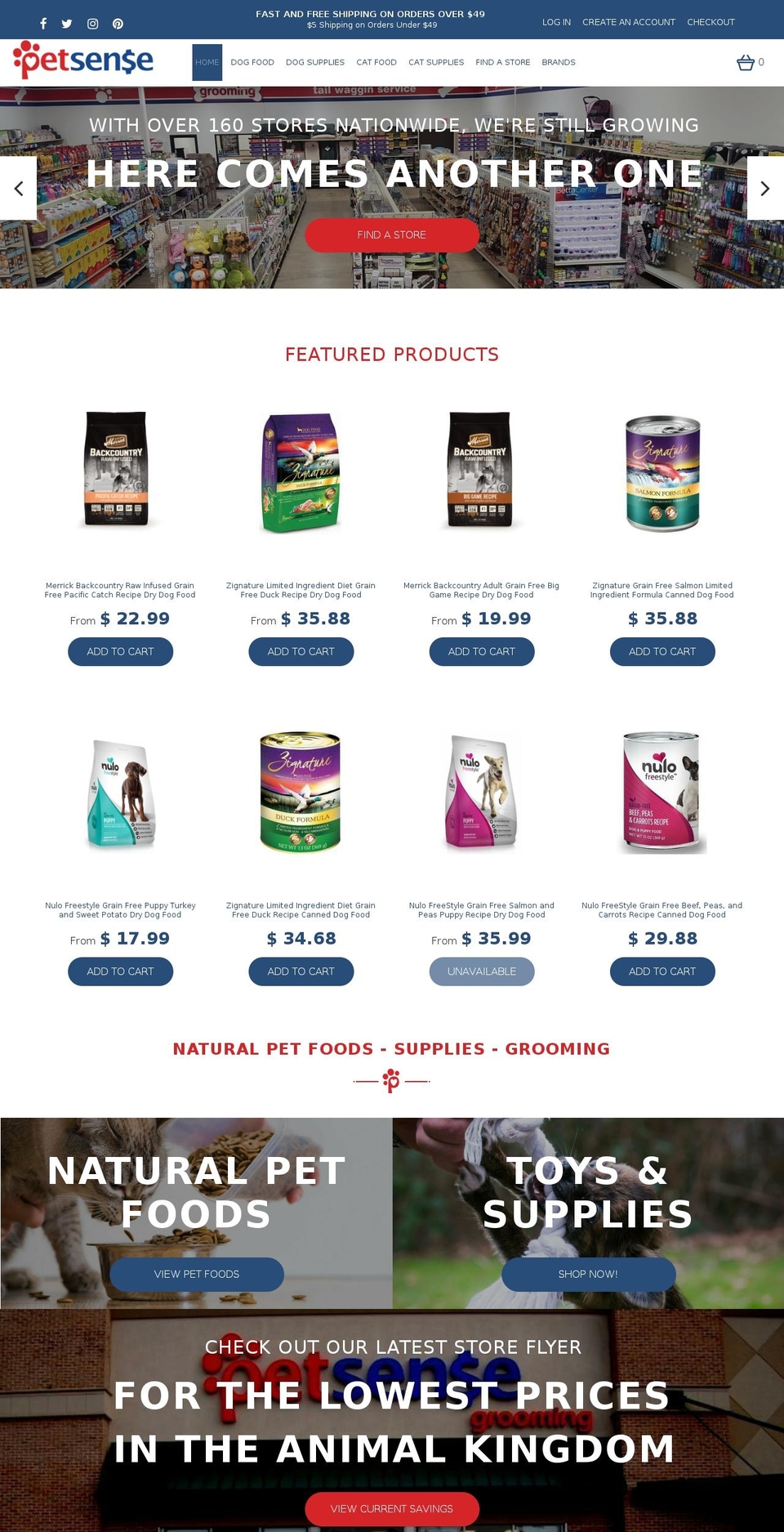 theme256 Shopify theme site example hometownpet.com