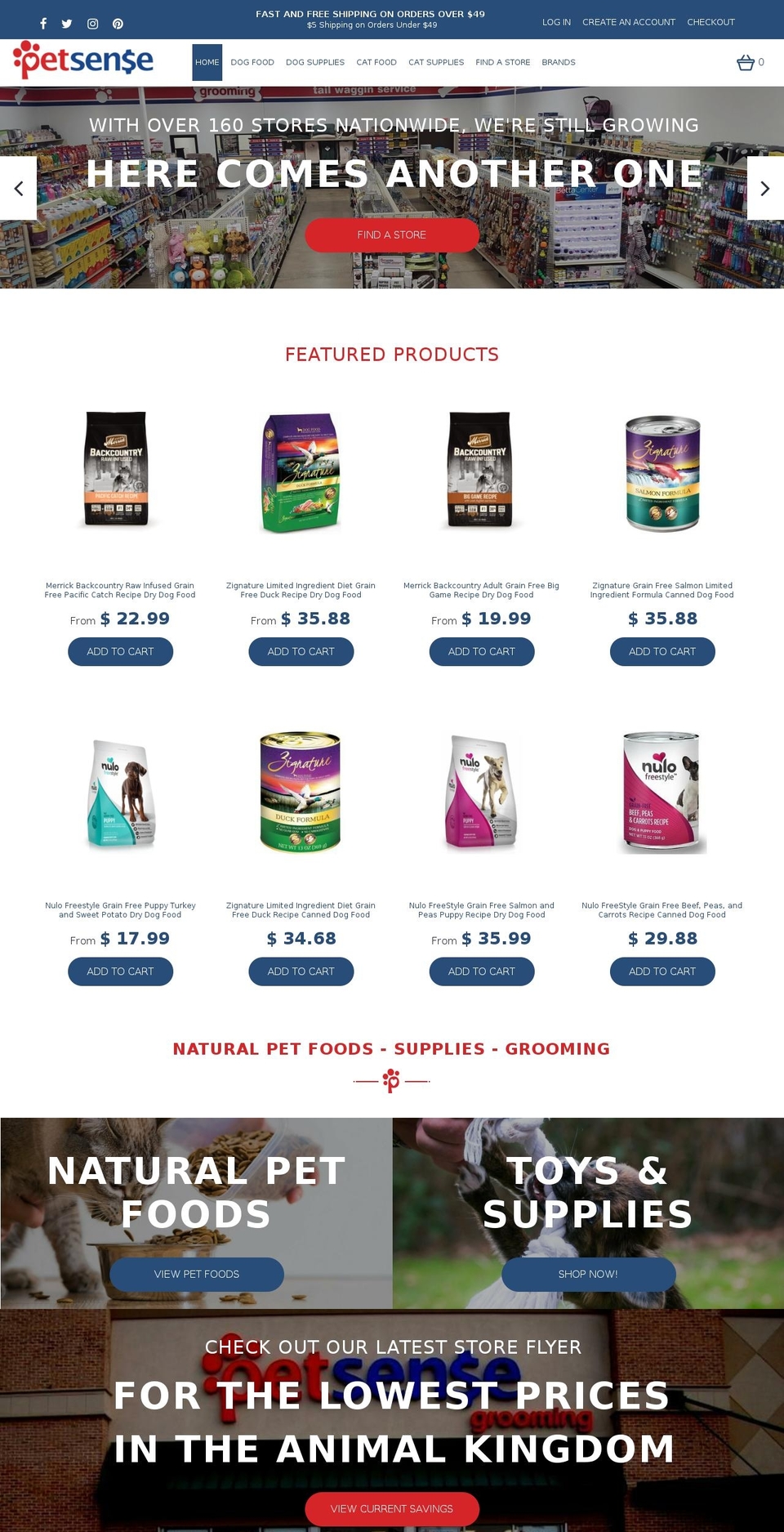 theme256 Shopify theme site example hometownpets.biz