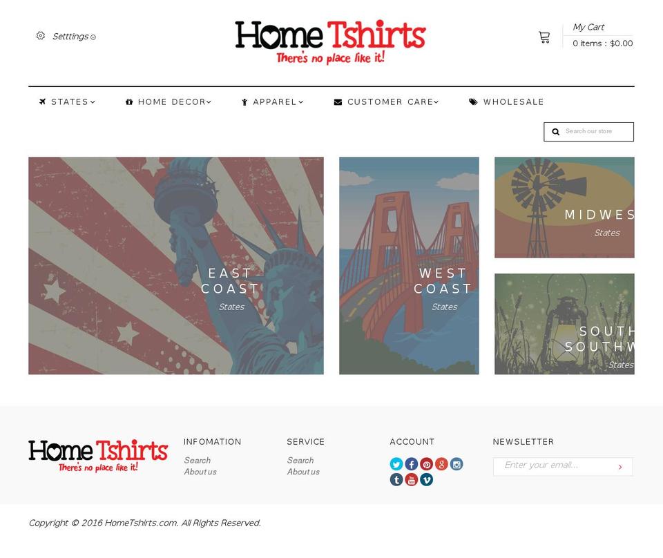 home1 Shopify theme site example hometshirts.com