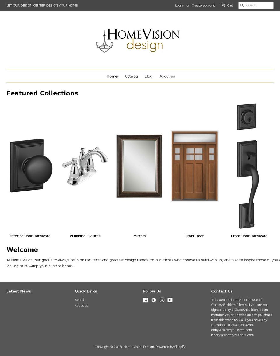 homevisiondesign.com — Shopify storefront screenshot