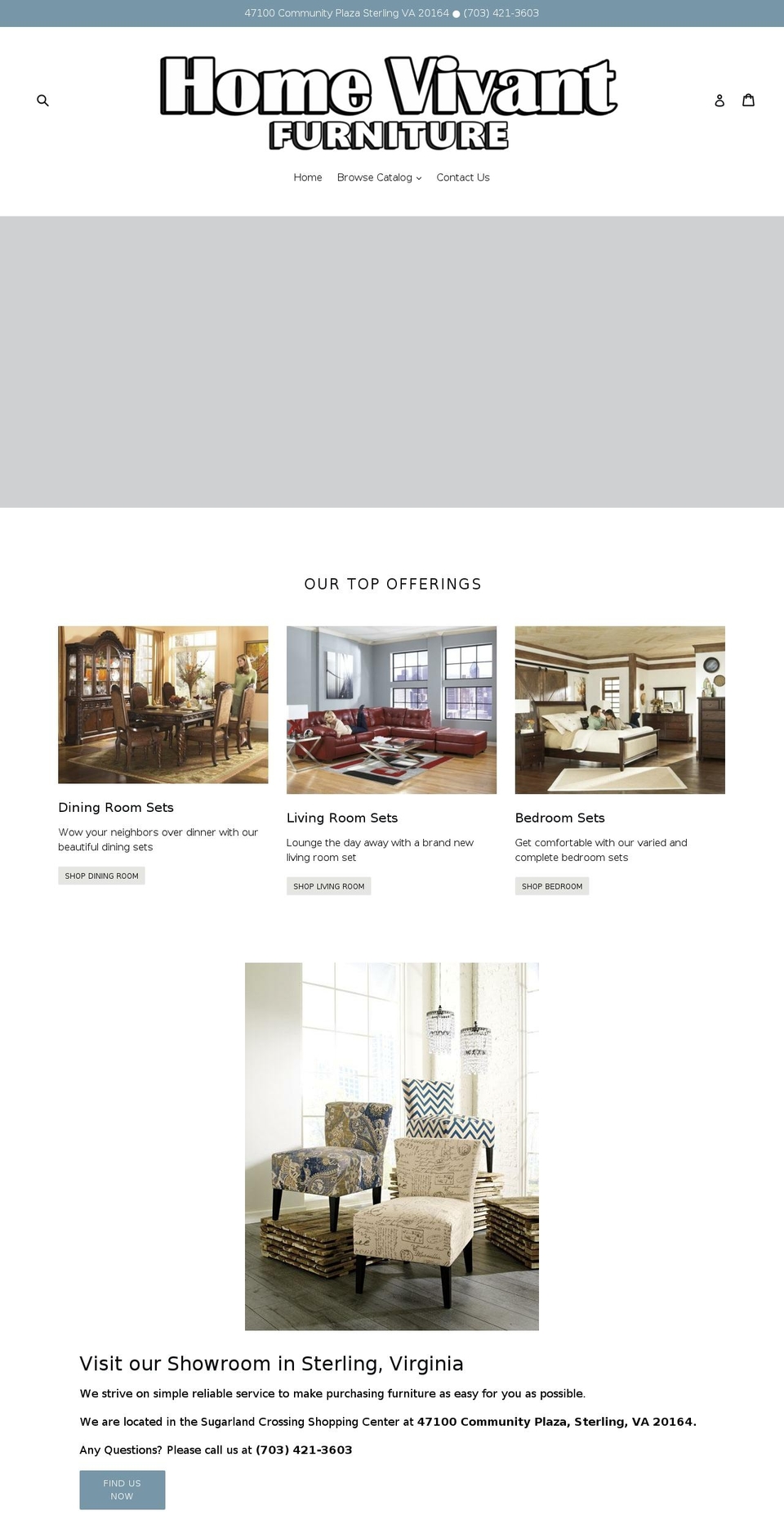 homevivantfurniture.com — Shopify storefront screenshot