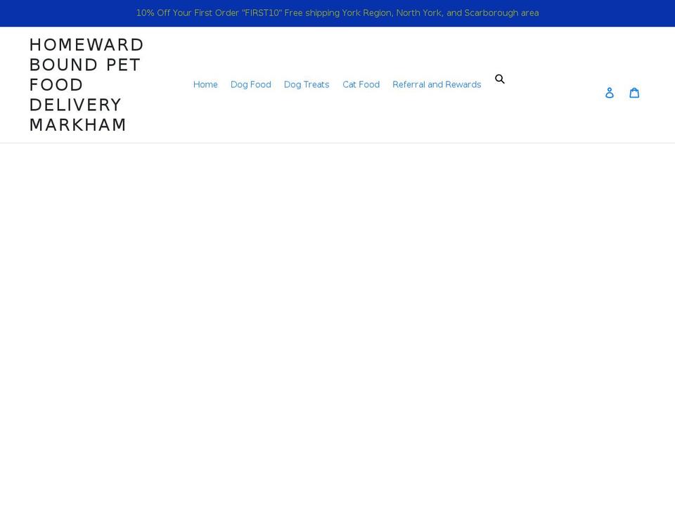 homewardboundpetfoodnick.com shopify website screenshot