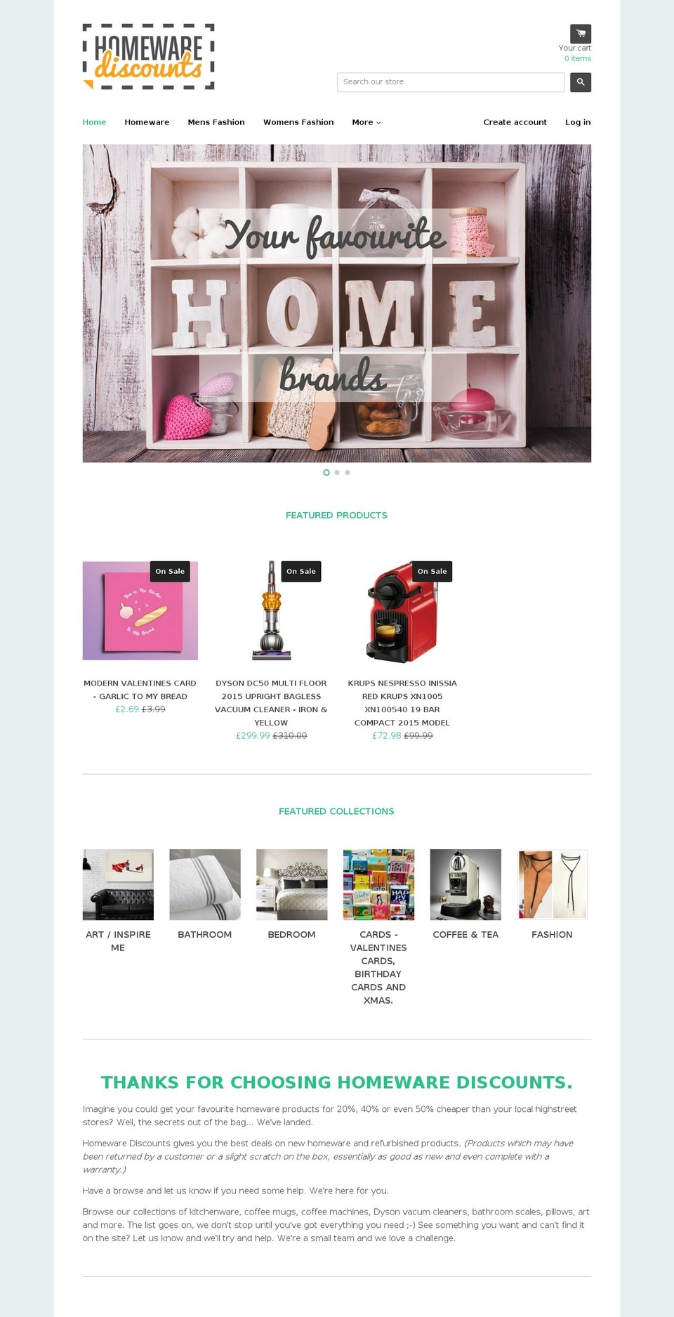 homewarediscounts.com shopify website screenshot