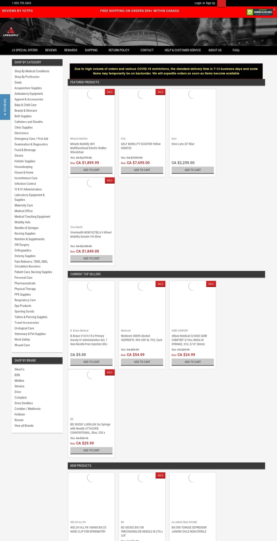 homewellness.ca shopify website screenshot