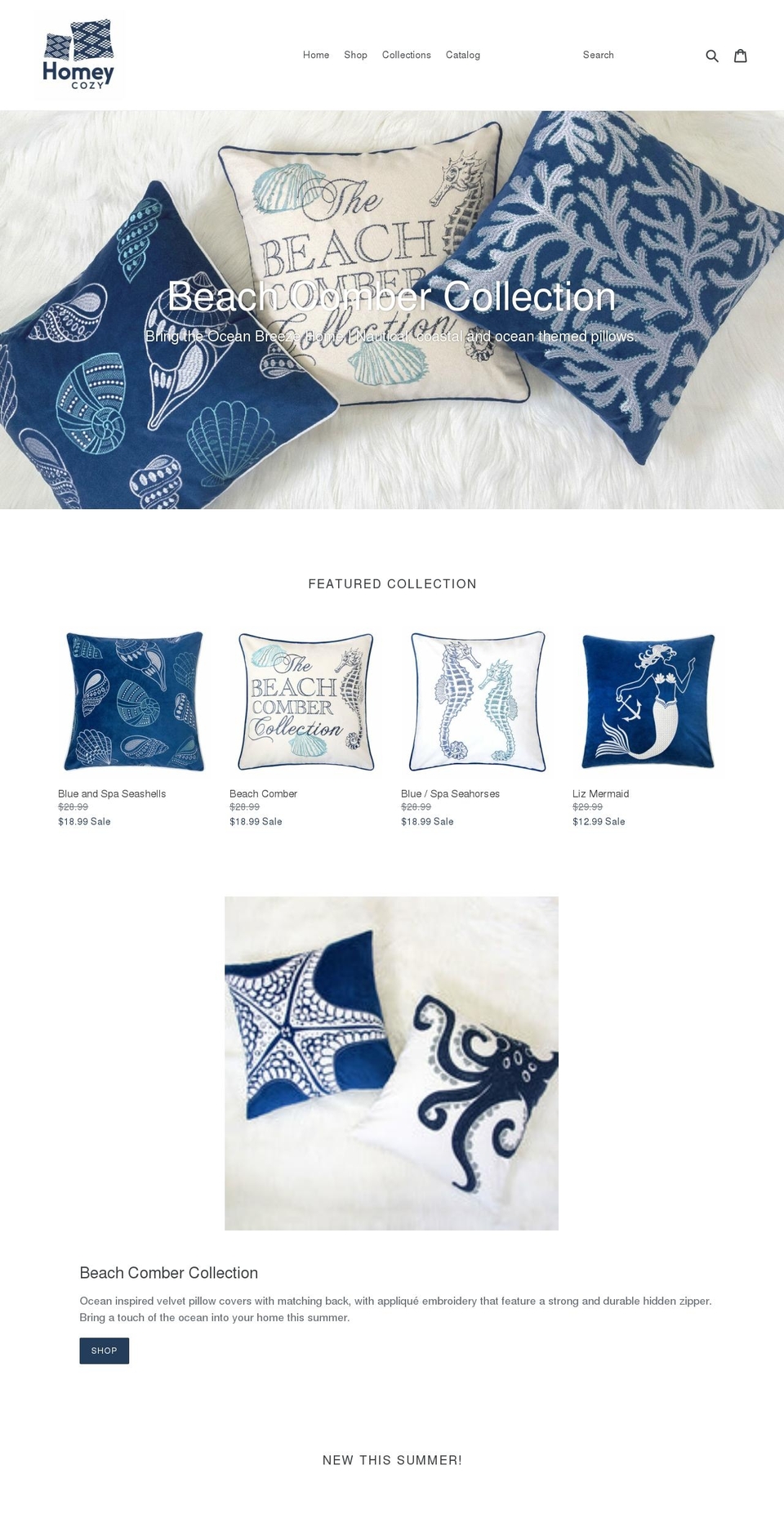 homeycozyusa.com shopify website screenshot