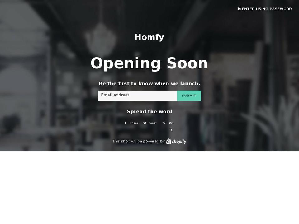 homfy.co shopify website screenshot