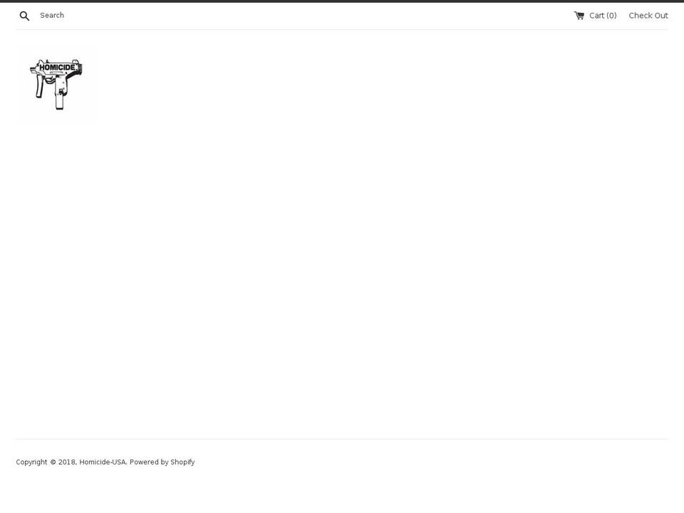 homicide-usa.com — Shopify storefront screenshot