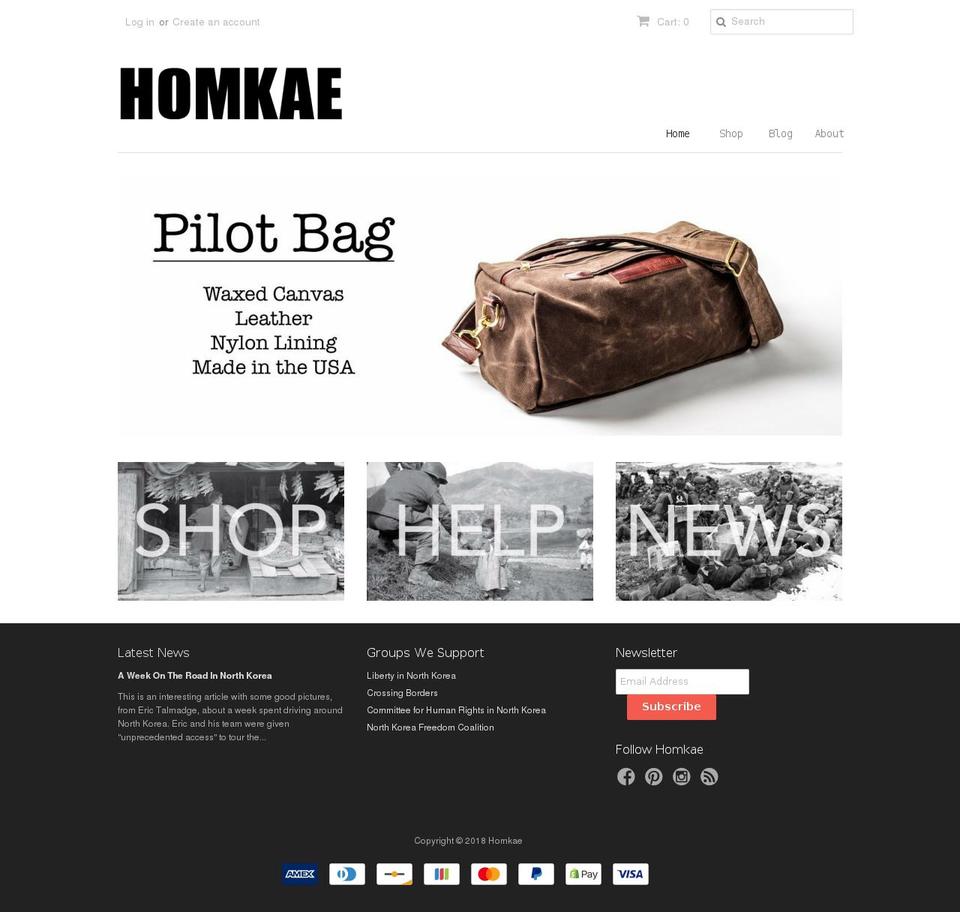 homkae.com — Shopify storefront screenshot