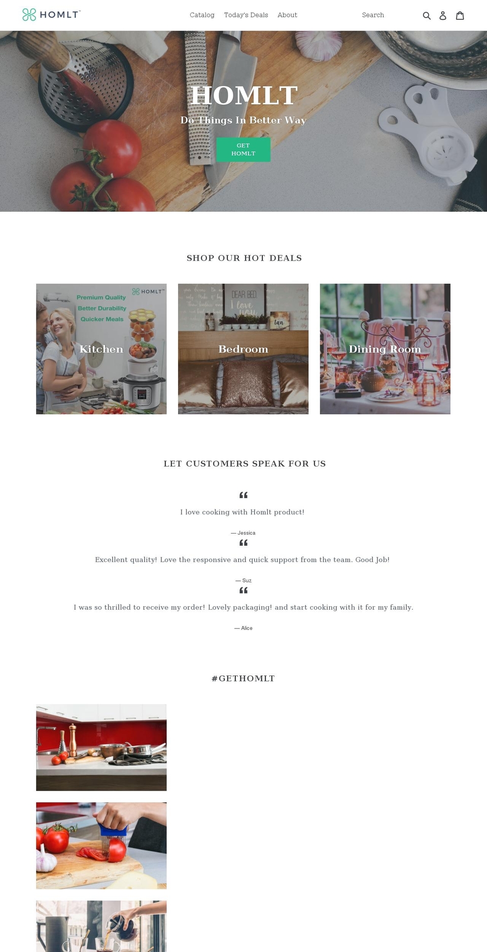 homlt.com shopify website screenshot