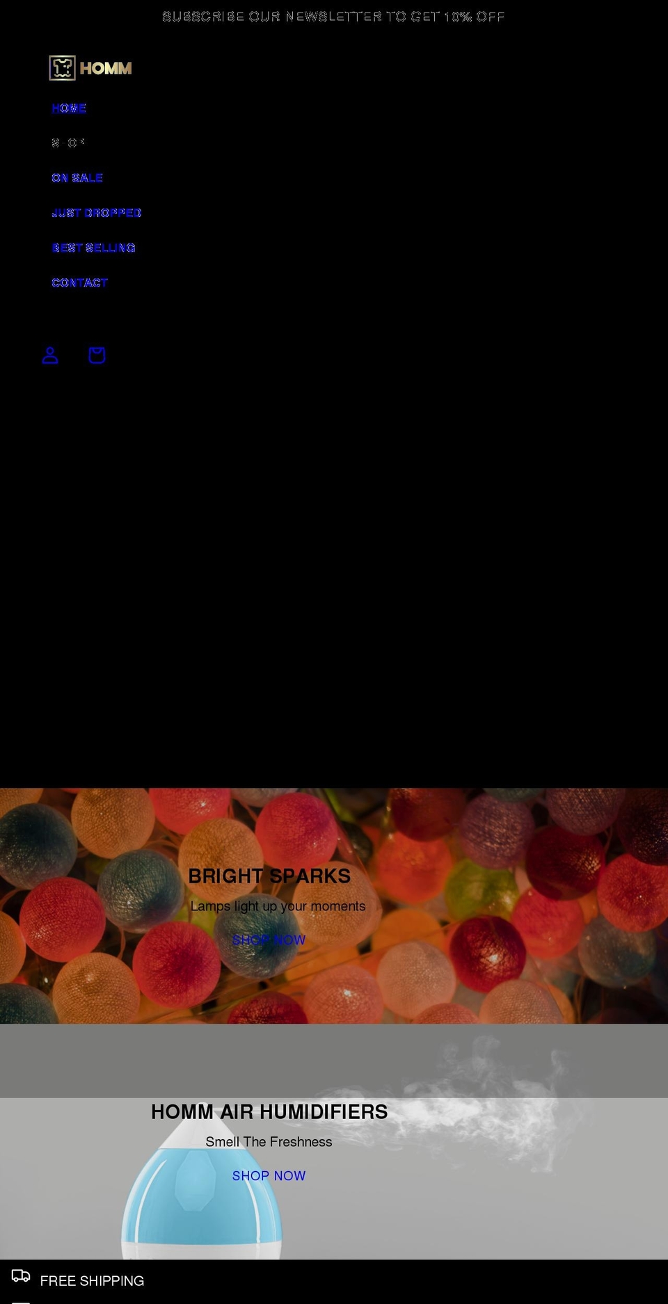 homm.shop shopify website screenshot