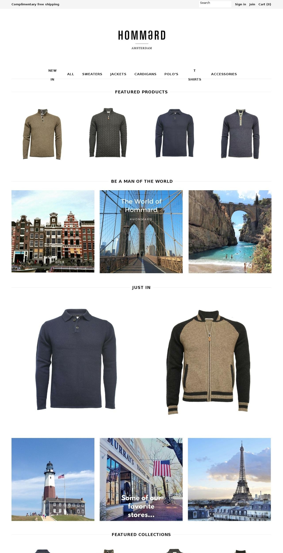 hommardstore.com — Shopify storefront screenshot