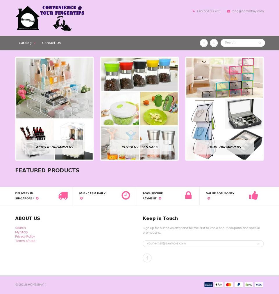 hommbay.com shopify website screenshot