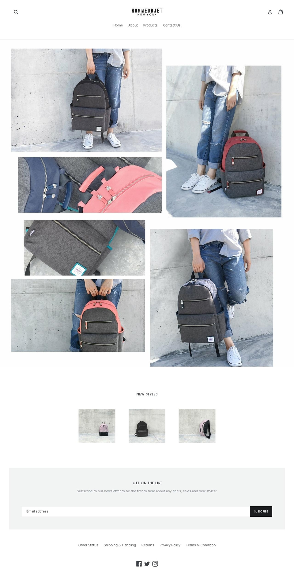 hommeobjets.com — Shopify storefront screenshot