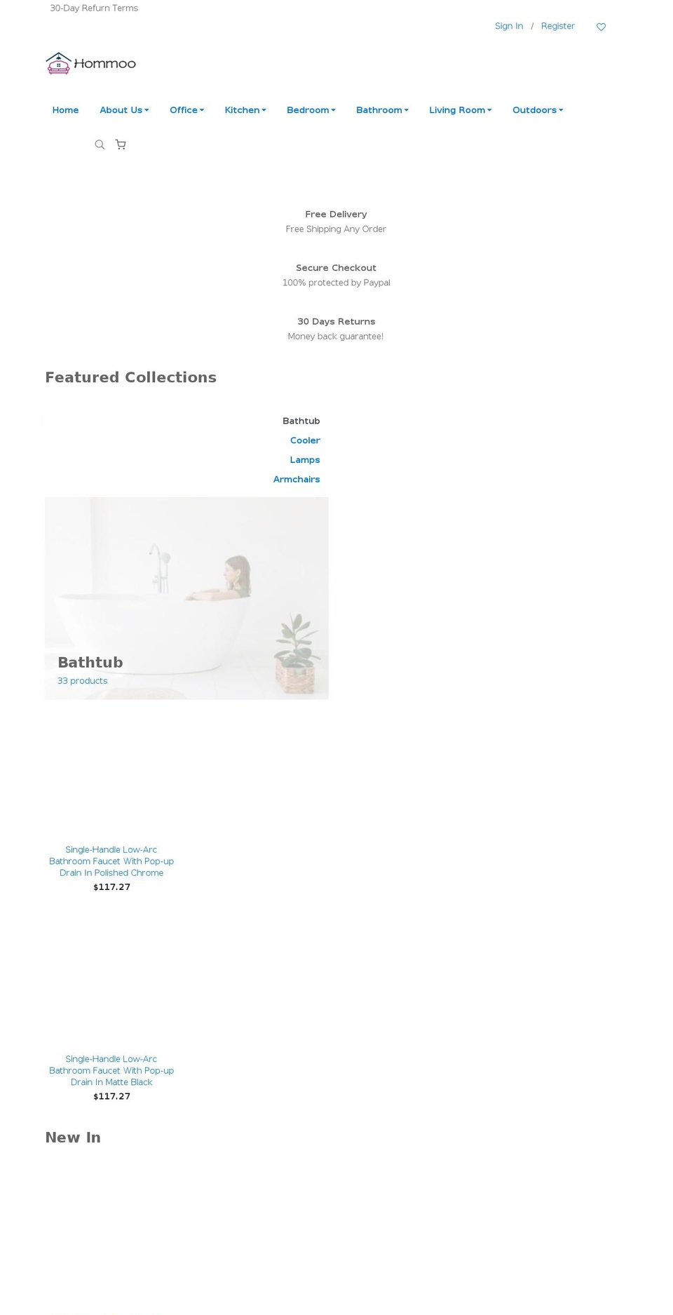 hommoo.com shopify website screenshot