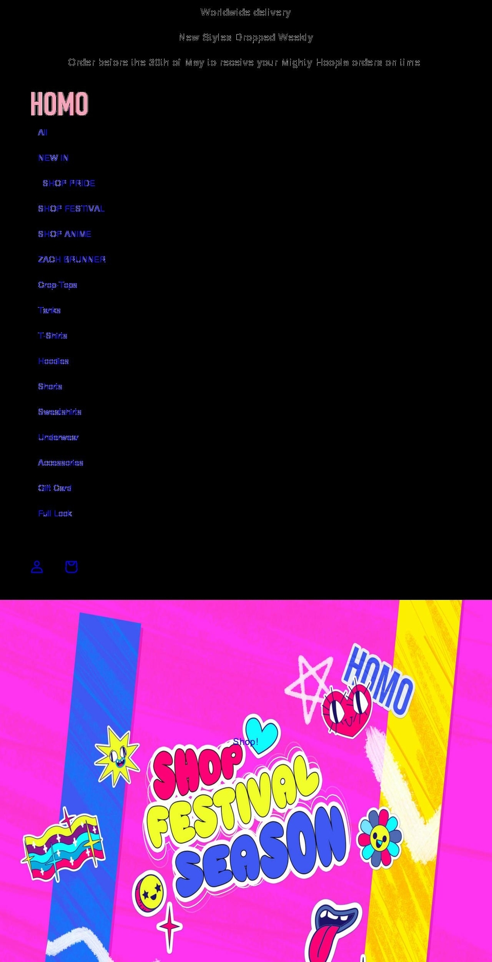 homolondon.com shopify website screenshot