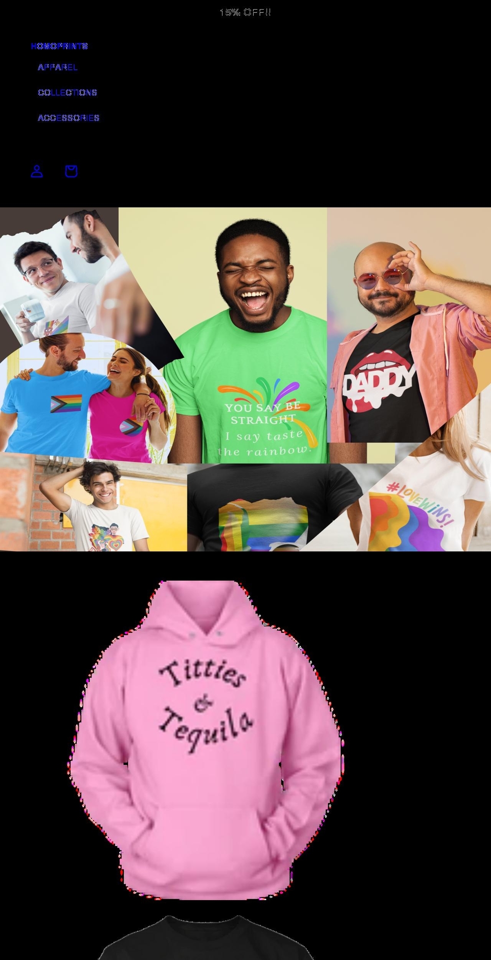 homoprints.com shopify website screenshot