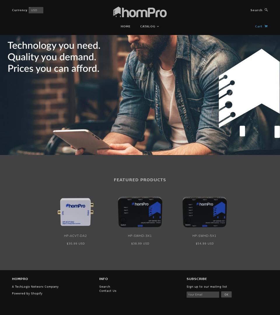 homprotec.com shopify website screenshot