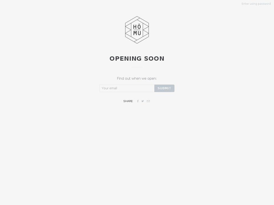 homushop.com shopify website screenshot