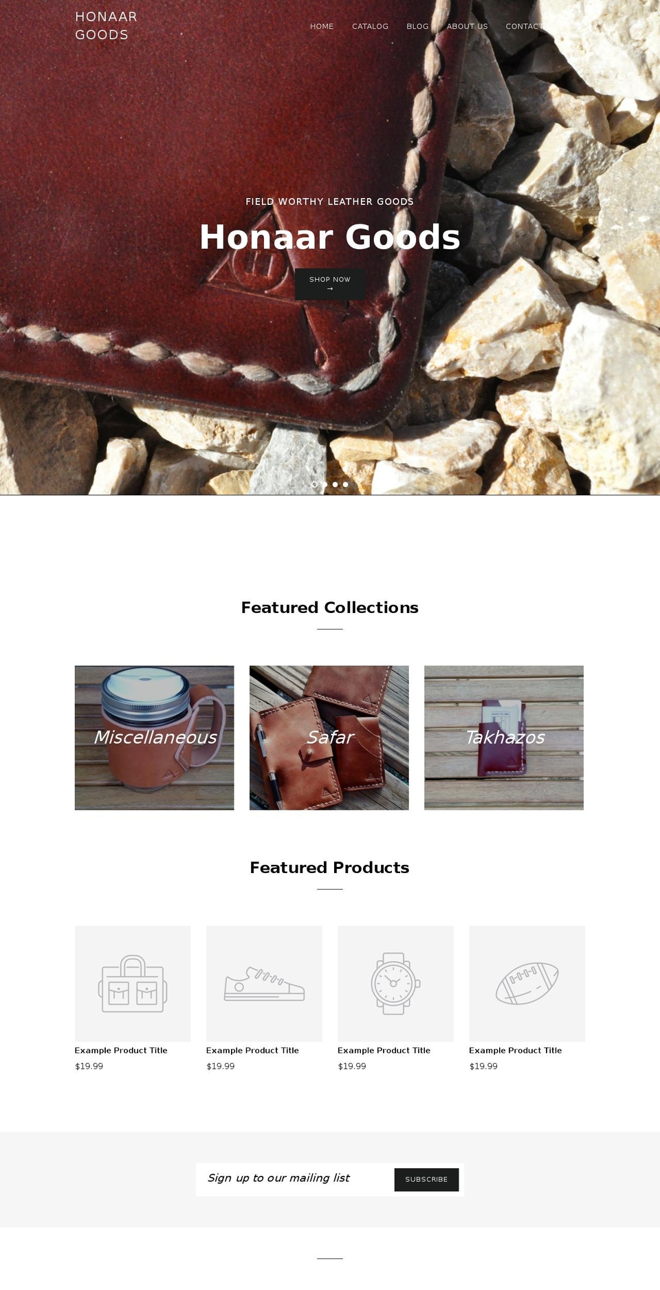 honaar.com shopify website screenshot