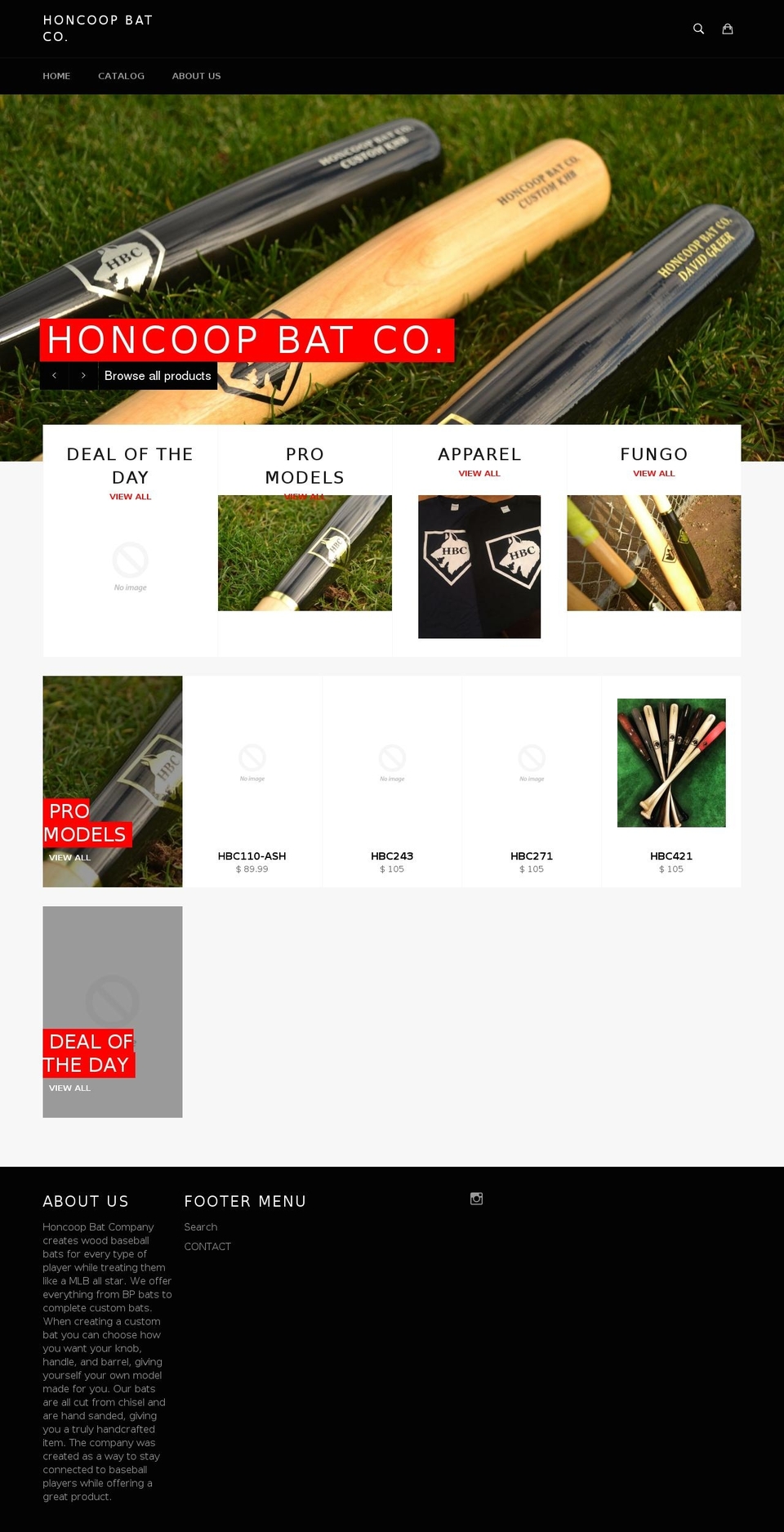 honcoopbatco.com shopify website screenshot