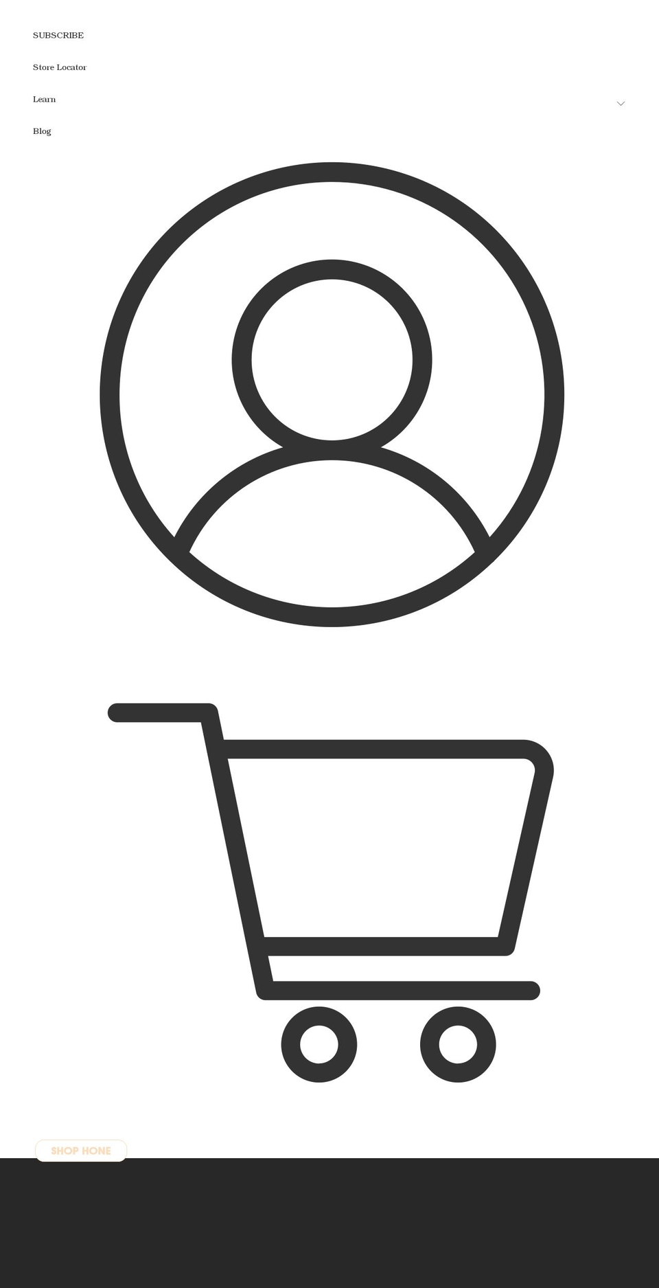 honeblends.com shopify website screenshot