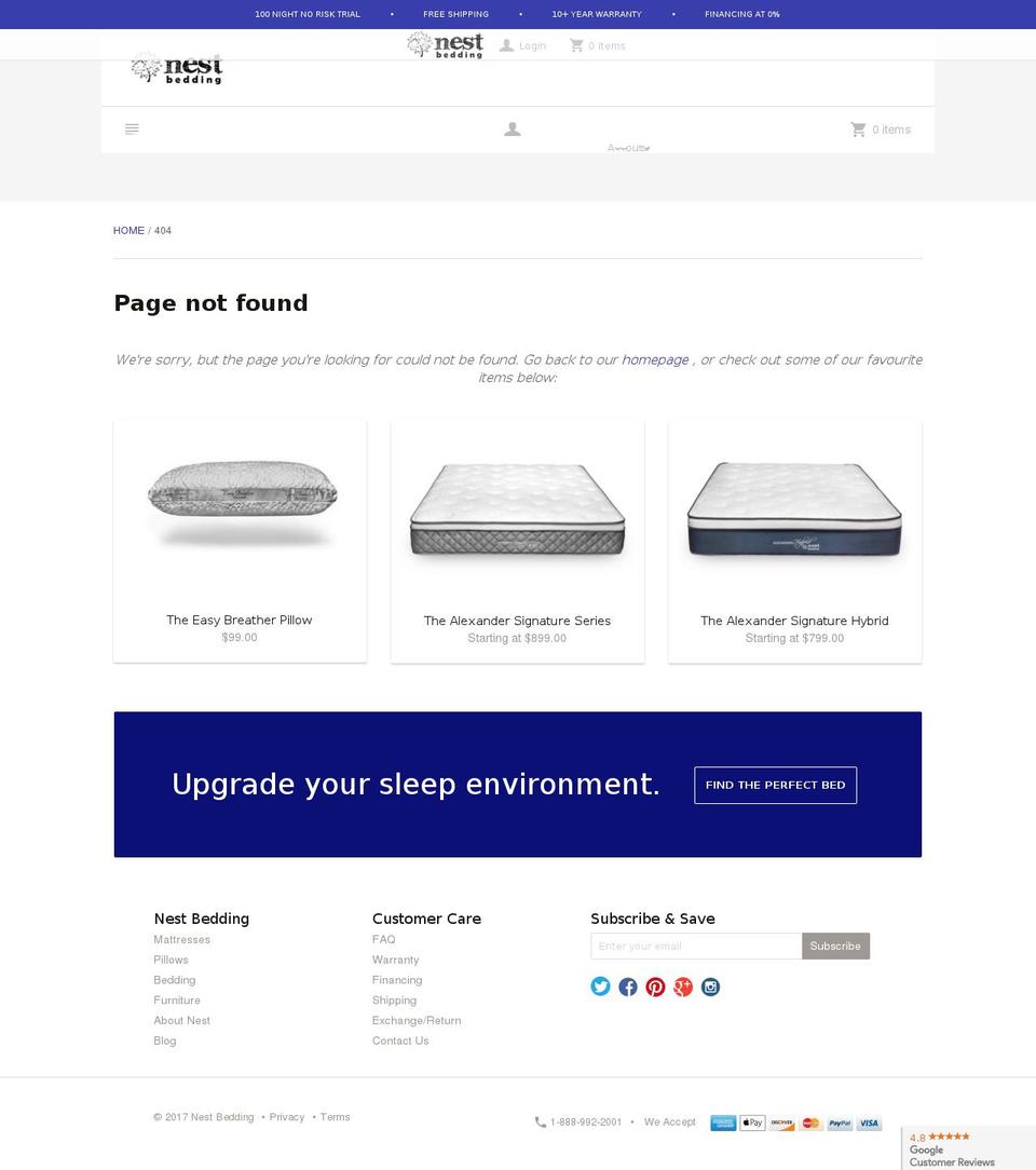 honestbeds.com shopify website screenshot