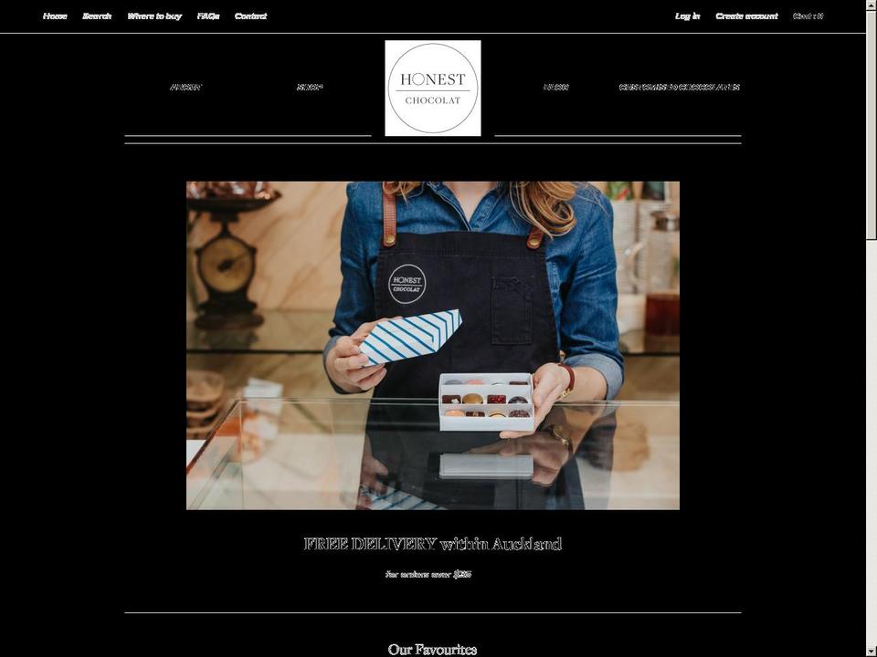 honestchocolat.com — Shopify storefront screenshot