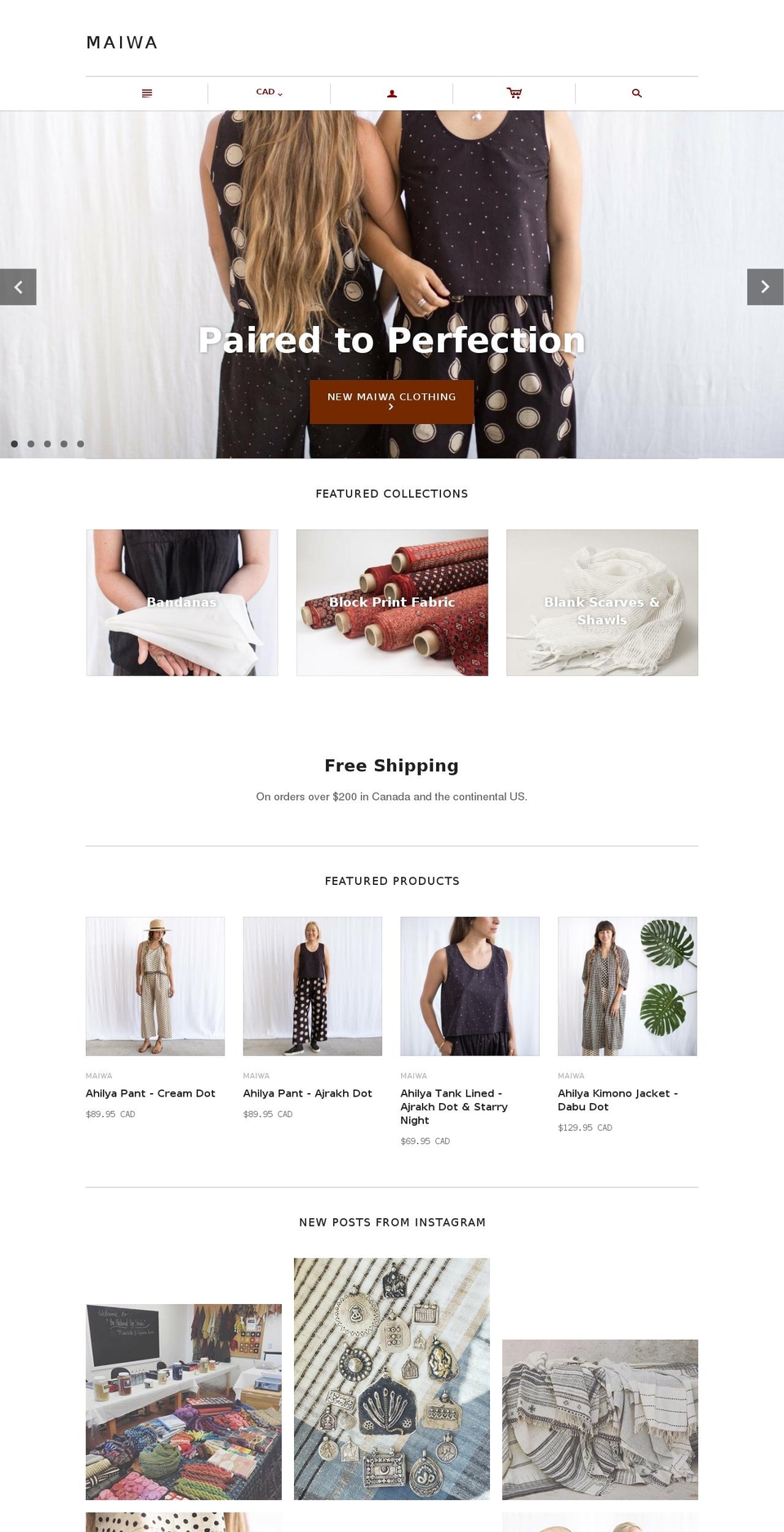 honestcloth.com — Shopify storefront screenshot