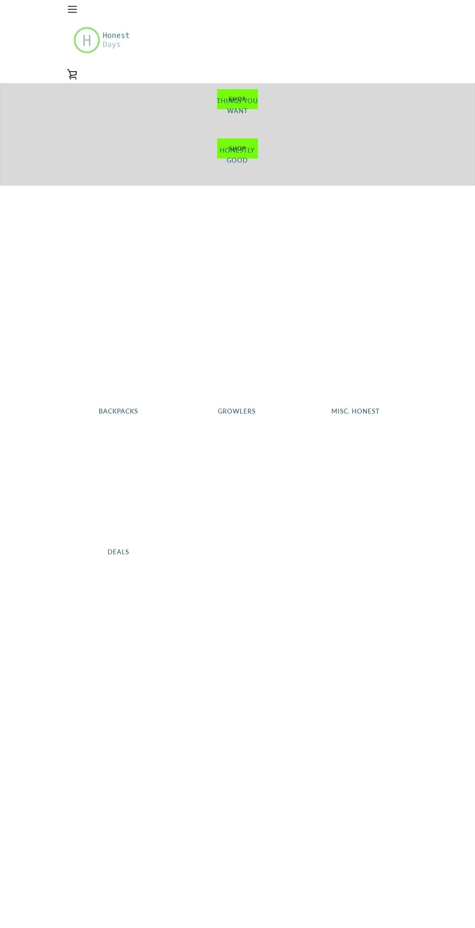 honestdays.com — Shopify storefront screenshot