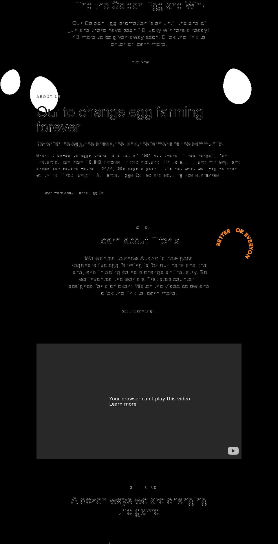 honesteggsco.com.au shopify website screenshot